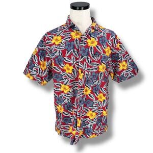Vintage Chaps Ralph Lauren Hawaiian Shirt Men’s Large‎ Multi Floral Button-Up